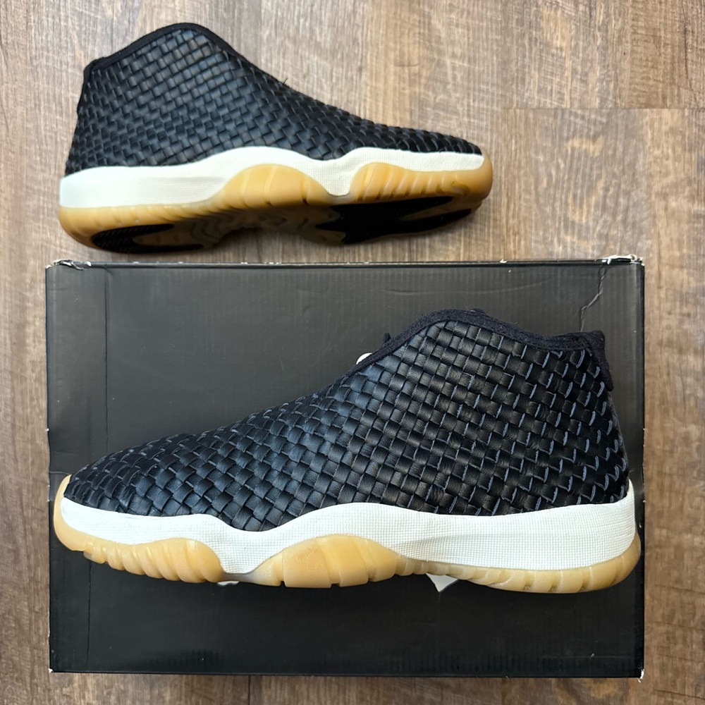 Air Jordan Future Premium PRM Leather Woven Black Sail Gum
